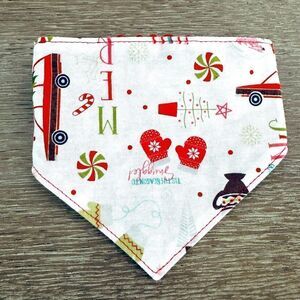 Christmas Plaid Dog Holiday Pet Bandana Collar S